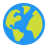Icono de globo terráqueo